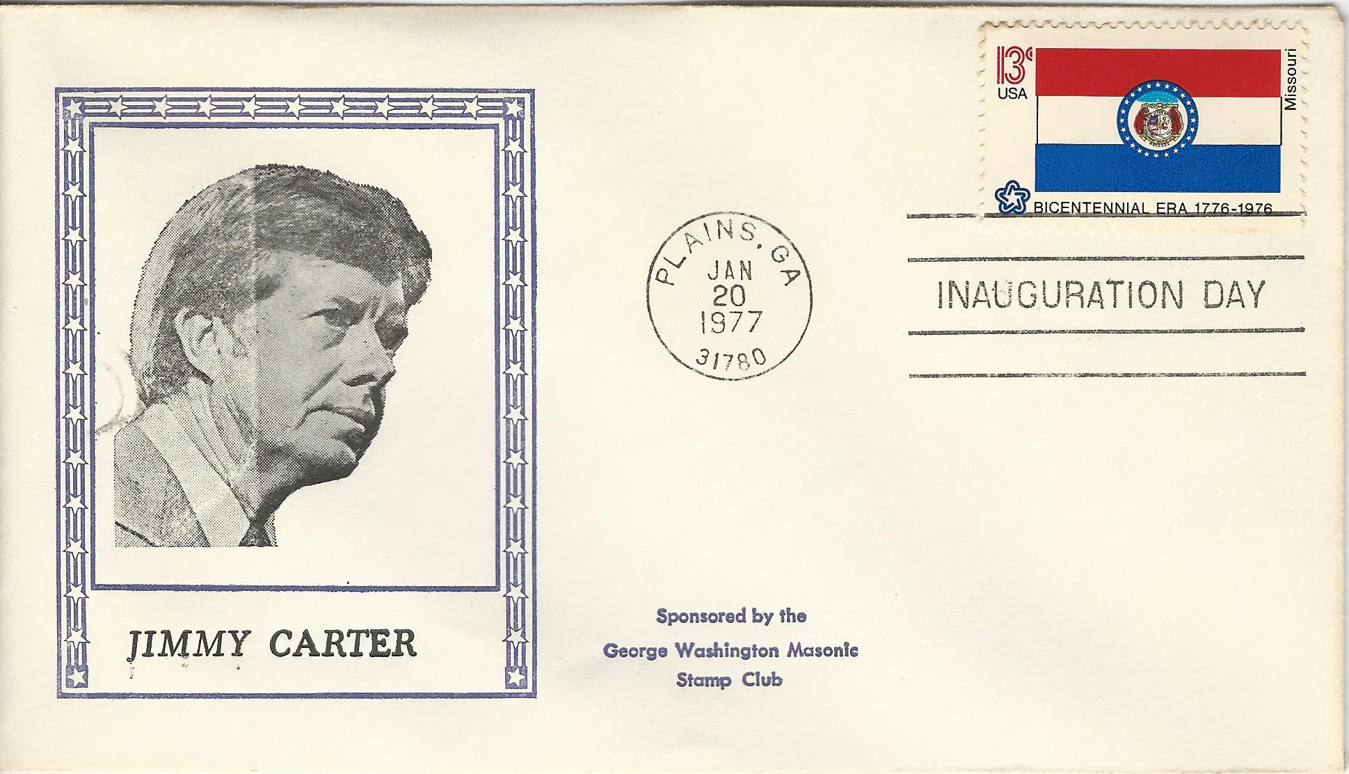 Inauguration Jimmy Carter Postmark #1: Washington, DC —&hellip;
